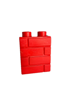 Lego® Duplo® kostka červená zeď 1x2x2